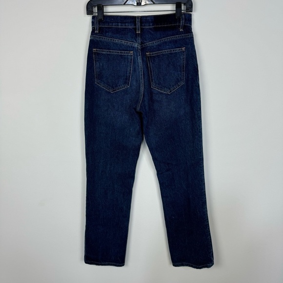 Zara Straight Leg Button Fly High Rise Denim Jeans - Picture 2 of 5